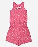 Lily + Sid Sleeveless Jumpsuit Multi Print & Bow Applique - Pink