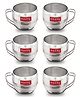 HAZEL Stainless Steel Tea Cup Steel Unbreakable Chai Tea Coffee Cup Mug Latest Design Capacity 170ml Each - Pack of 6