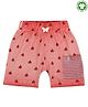 Lily + Sid Knee Length Shorts Boat Print - Pink