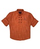 CAVIO Full Sleeves Self Design Shirt Style Kurta - Brown