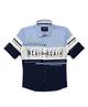 CAVIO Full Sleeves Text Print Shirt - Sky Blue