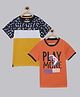3PIN Pack Of 2 Half Sleeves Game Theme Tee - Yellow & Orange