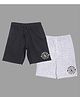 3PIN Pack Of 2 Knee Length Champions Print Shorts - Grey & White