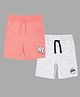 3PIN Pack Of 2 Knee Length Champions Print Shorts - Pink & White