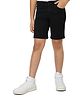 Jack & Jones Junior Mid Thigh Solid Shorts - Black