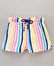 Vitamins Cotton Shorts Stripes Print- Multicolor