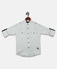 Monte Carlo Full Sleeves New York City Placement Printed Shirt With Front Pockets - Off White