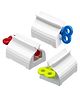 KolorFish 3 Pieces Rolling Tube Toothpaste Squeezer - Multicolor