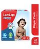 LuvLap Pant Style Baby Diapers, Large (L), 62 Count, Aloe Vera Lotion, 12hr Protection, White