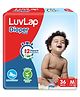 LuvLap Pant Style Baby Diapers, Medium (M), 36 Count, Aloe Vera Lotion, 12hr Protection, White