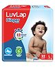 LuvLap Pant Style Baby Diapers, Large (L), 32 Count, Aloe Vera Lotion, 12hr Protection, White