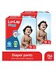 LuvLap Pant Style Baby Diapers, Small (SM), Pack of 2, 156 Pants, Aloe Vera Lotion, 12hr Protection, White