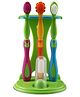 LuvLap 4 Stage Baby Oral Care Set, Infant Gum Massager, 2 Toddler Brushes, 1 Training Toothbrush, BPA Free, Multicolour
