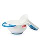 Luv Lap Baby Food Grinding Cum Feeding Bowl, Portable Baby Food Masher & Serving Bowl for Baby weaning Food Preparation (Pack of 1 Set,White & Blue)