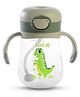 LuvLap Bite-Resistant Soft Silicone Straw Sipper Cup, 300ml, with Handle, Weighted Straw, Anti-Spill Lock, BPA Free, 6m+, Green