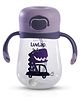 LuvLap Bite-Resistant Soft Silicone Straw Sipper Cup, 300ml, with Handle, Weighted Straw, Anti-Spill Lock, BPA Free, 6m+, Purple