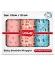 LuvLap 100% Cotton Muslin Baby Swaddle Set, 3pcs, Fish Cage Print, 0-18M, Multicolour