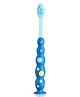 LuvLap Baby Silicone Manual Gum Massager, First Starter Toothbrush for Babies and Toddlers, Tri-Bristle Gum Toothbrush, Transparent
