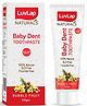 LuvLap Naturals 100% Natural Baby Toothpaste, 100g, Bubble Fruit Flavour, SLS & Fluoride Free, 12M+, White