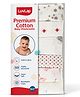 LuvLap Muslin Cotton Premium Baby Washcloth, Washable, Absorbent, Soft Face Towels, Dots & Hearts Print, Pack of 6 (Multicolour)