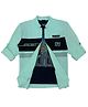 CAVIO Full Sleeves Jacket With Text Printed Tee - Light Green