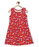 SuperBottoms Sleeveless Dogs Print Dress - Red
