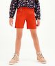 Primo Gino Ponte Roma Shorts with Mock Pocket- Red