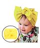 Babymoon Free Size Textured Bow Headband - Yellow