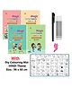 OPINA Sank Magic Reusable Tracing Book Pack of 4 With Hindi Aplhabet Colouring Mat - English