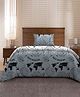 Divine Casa Microfiber Reversible Single Bed AC Duvet Cover with 1 Pillow Cover - Grey & White