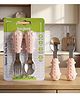Baybee Stainless Steel Feeding Spoon And Fork Pack Of 2- Pink