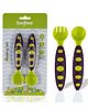 Baybee Heat Sensitive Soft Feeding Silicone Spoon And Fork Set - Green