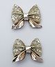 Daizy Shimmer Bow Hair Clips - Light Golden