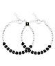 Nemichand Jewels Sterling Silver  And Crystal Beads Nazariya Baby Bracelet - Black Silver