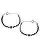 Nemichand Jewels Sterling Silver Rudrakshya Nazariya Baby Bracelet - Black Silver