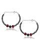 Nemichand Jewels Sterling Silver And Crystal Beads Nazariya Baby Bracelet - Red Black Silver
