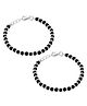 Nemichand Jewels 92.5 Sterling Silver Evil Eye Nazariya Baby Bracelet - Black