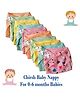 Chrish Washable Reusable 10 Hosiery Cotton Langot Pack of 10 Large - Multicolor