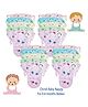 Chirsh Hosiery Cotton Cloth Nappies Elephant Print Pack of 20 - Multicolor