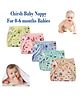 Chirsh Baby Nappy Rabbit Print Pack Of 5 -Multicolour