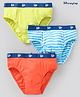 Honeyhap Premium Printed Briefs   Anti-Microbial Finish Pack of 3 - Blue Orange Green