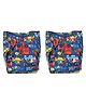 Adore Baby Unisize Adjustable Cloth Diaper with 5 Layer Charcoal Insert Vehicle Print Pack of 2 - Multicolour