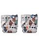Adore Baby Unisize Adjustable Cloth Diaper with 5 Layer Charcoal Insert Bear Print Pack of 2 - Grey Brown