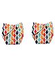 Adore Baby Unisize Adjustable Cloth Diaper with 5 Layer Charcoal Insert Abstract Print Pack of 2 - Multicolour