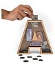 The Engraved Store A Shaped Wooden Piggy Bank - Brown