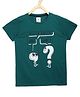 Allen Solly Juniors Half Sleeves Tee Text Print - Green