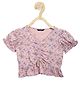Allen Solly Juniors Puffed Sleeves Top Butterfly & Floral Print - Pink
