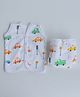 Yellow Doodle 100% Organic Cotton Sleeveless Vest And Cloth Nappy Beep Beep Babywear Set Small - Green