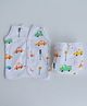 Yellow Doodle 100% Organic Cotton Sleeveless Vest And Cloth Nappy Beep Beep Babywear Set Medium - Green