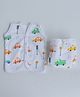 Yellow Doodle 100% Organic Cotton Sleeveless Vest And Cloth Nappy Beep Beep Babywear Set Large - Green